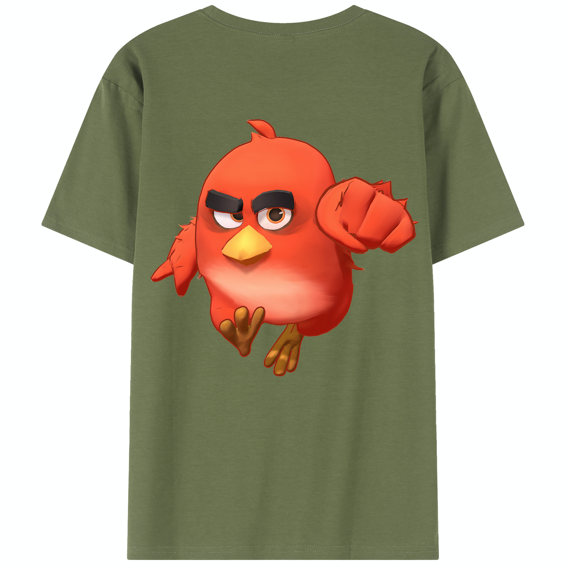 （画像用） Angry Birds アングリーバード 綿100％半袖Tシャツ（背面プリント）